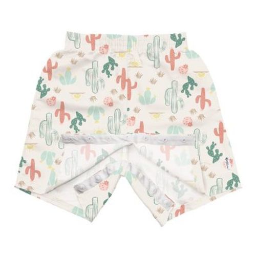 Green Sprouts Baby/Toddler Boys' Easy-Change Eco Swim Trunks, Color: Light sand cactus, Size: 6 months