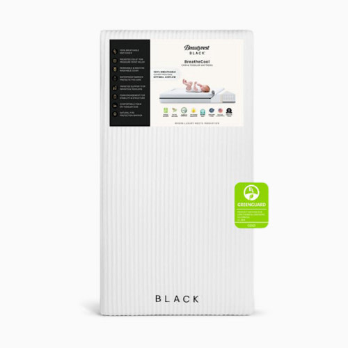 Beautyrest Black BreatheCool 2-Stage Crib and Toddler Mattress - White