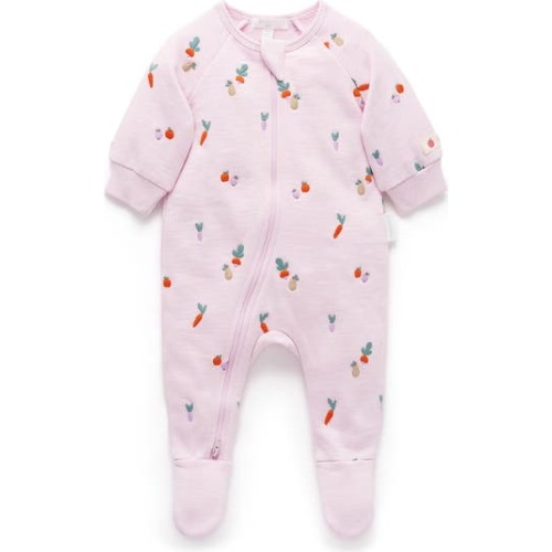 Embroidered Fleece Footie, 0-3M