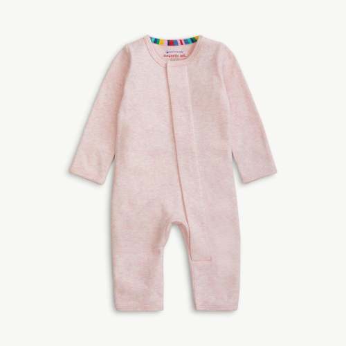 pink melange organic cotton magnetic coverall – Magnetic Me