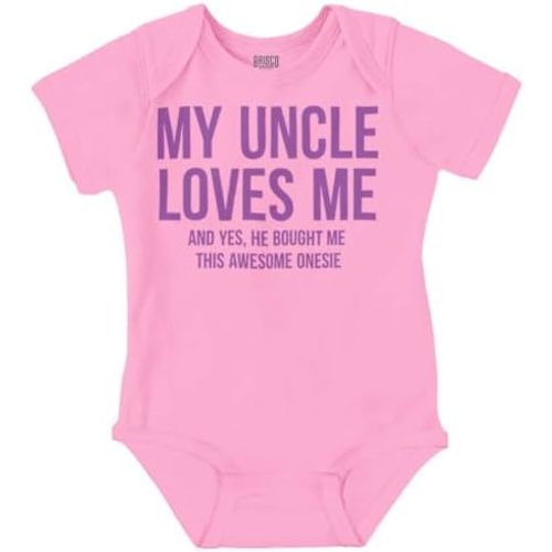 Brisco Brands Uncle Loves Me Bought This One Piece Baby Romper Boys or Girls