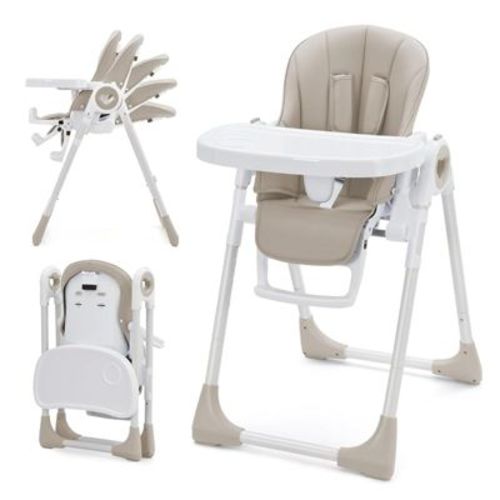 Foldable Baby High Chair - Adjustable Height