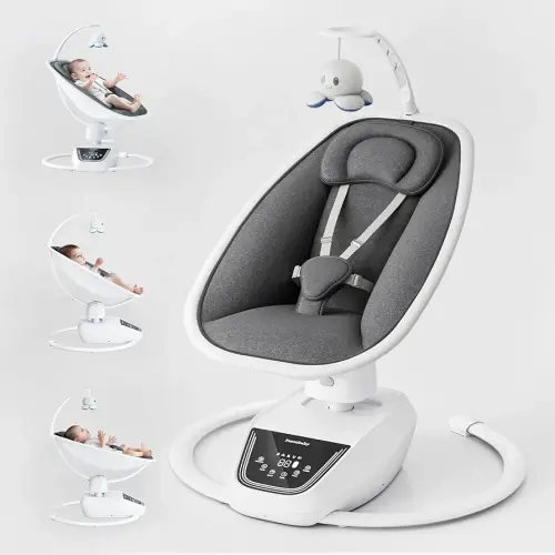 Baby Swings for Infants, FasonBaby Baby Swing, 3D-Motion Baby Swing with 5 Motions & 4-Speeds, Smart Newborn Swing Infant Swing (White)