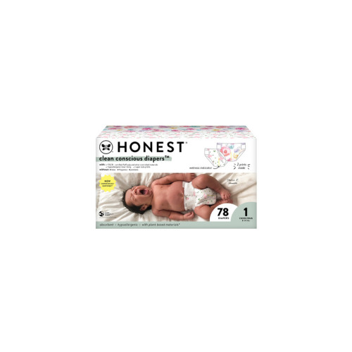 The Honest Company Club Box Diapers Rose Blossom and Tutu Cute