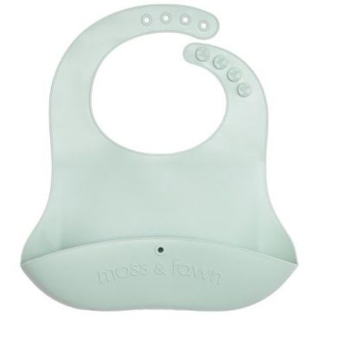 Moss And Fawn Gather & Roll Bib - Fern