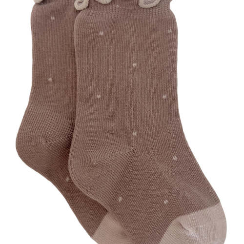 Lettuce Edge Socks, Dainty Dot Coffee