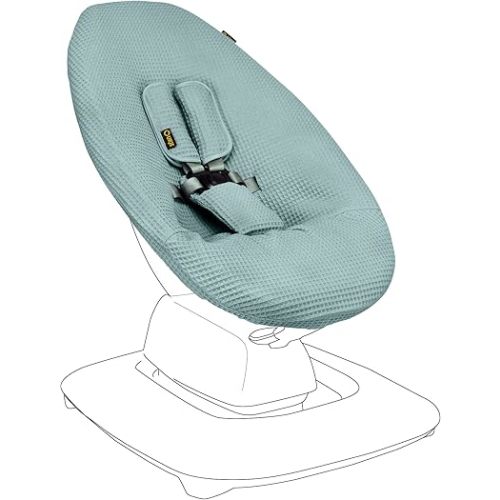 Ukje Protective Swing Cover Compatible with 4moms RockaRoo or MamaRoo 5, Multi-Motion Baby Swing, Baby Swing Liners, Baby Rocker Cover, Easy to Install, Easy to Wash, Handmade in Europe - Jade