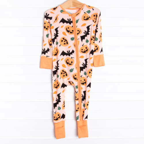 Sleepy Hollow Bamboo Zippy Pajama, Orange – Stitchy Fish