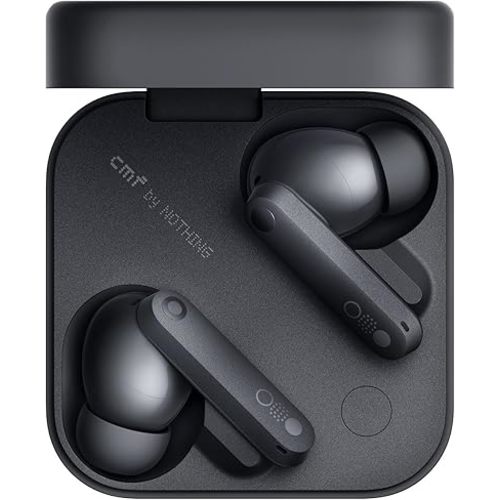 CMF Buds Pro 2 Wireless Earbuds with Smart Dial, 50dB Hybrid Noise Cancelling Earbuds Wireless Bluetooth 5.3, 11mm Bass with LDAC, 6 Hi-Res Audio Mics, 43H Playtime, Fast Charging Case, Dark Grey
