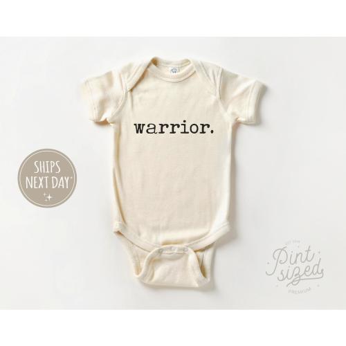 Warrior Baby Onesie® - Vintage Bodysuit - Cute Natural Baby Onesie®