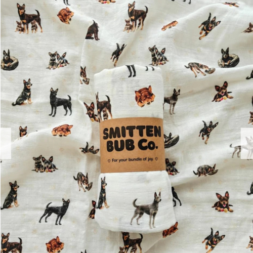 KELPIE | Bamboo Cotton Muslin Swaddle – Smitten Bub Co.