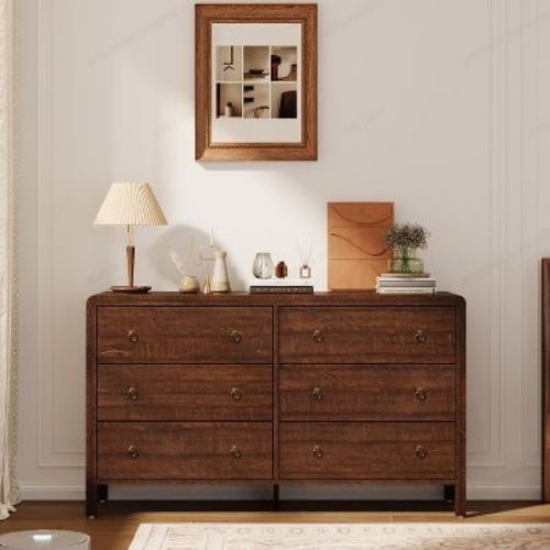 Modern Dresser with X-Shaped Base, Wood Chest of Drawers for Bedroom Closet Storage, Living Room TV Stand, Hallway Organizer