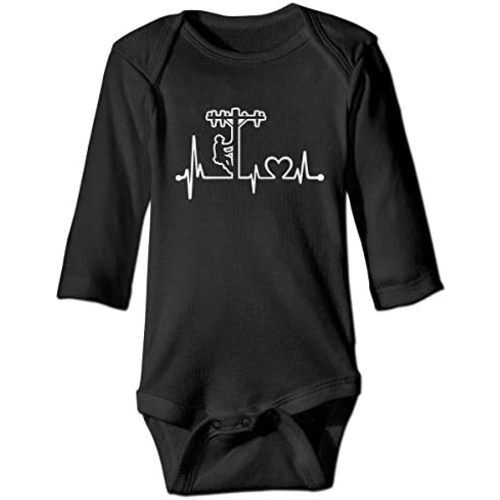 Lineman Heartbeat Baby Long Sleeve Playsuit Newborn Bodysuit Outfit Clothes