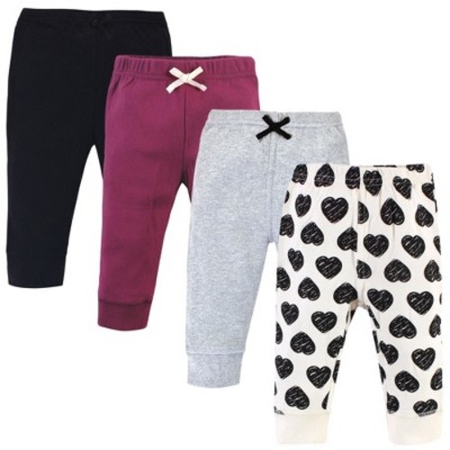Touched by Nature Baby and Toddler Girl Organic Cotton Pants, Heart, Size: 3-6 months