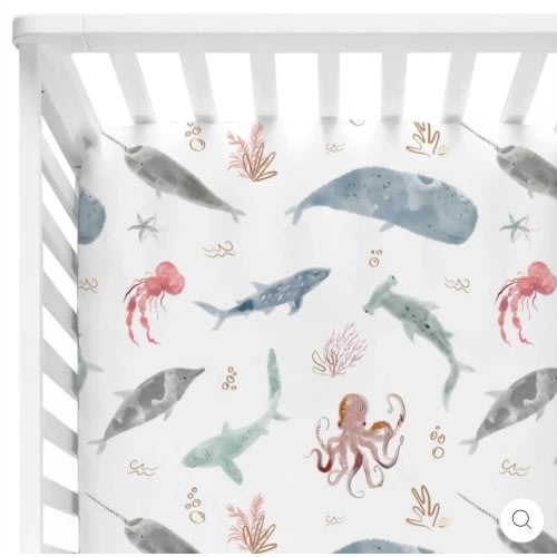 Sea Life Crib Sheet