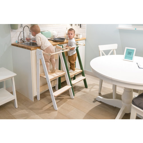 Kids' Folding Kitchen Tower - Handmade toddler step stool: Montessori Learning Stool for Kids and Toddlers