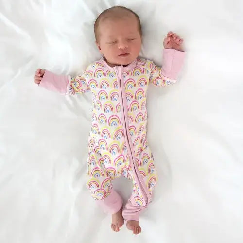 Pastel Rainbows Zippy - Little Sleepies