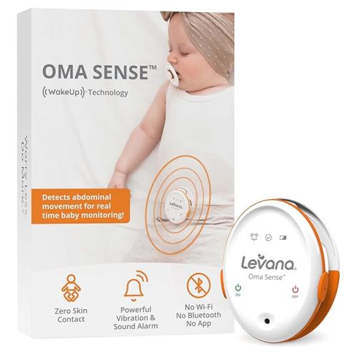 Levana Oma Sense Portable Baby Breathing Movement Monitor with Vibrations and Audible Alerts Designed to Stimulate Baby and Alert Parents