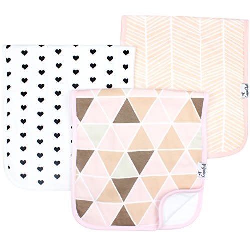 Copper Pearl Baby Burp Cloth Large 21''x10'' Size Premium Absorbent Triple Layer 3-Pack Gift Set "Hope", 245 grams