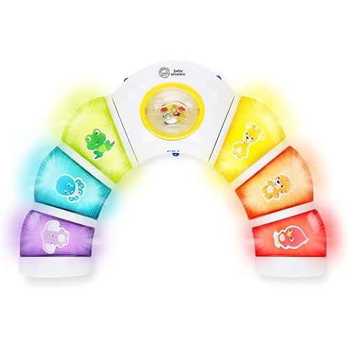 Baby Einstein Glow & Discover Light Bar Musical Toy, Activity Station, Sitting Up and Tummy Time Toy, Color and Animal Learning Toy, Infant Ages 3 months+