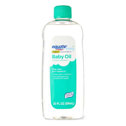 Equate Baby Oil with Aloe Vera and Vitamin E, 20 fl oz, Compare to Johnson's® Baby Oil HSA/FSA Eligible