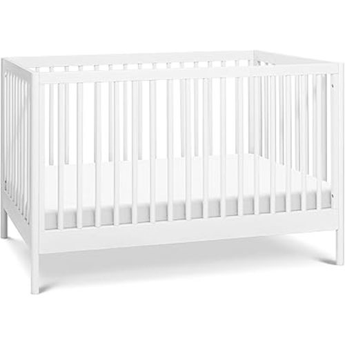 Davinci Birdie 3-in-1 Convertible Baby Crib with Wooden Toddler Bed and Daybed Conversion - Durable, Easy to Assemble & GREENGUARD Gold Certified - 4 Adjustable Mattress Heights - White