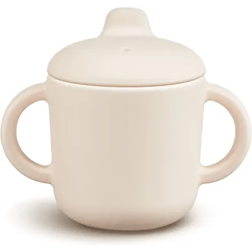 6 Months+ Sippy Cups with Handles,Silicone Sippy Cups Leak Proof 5oz,No Spill Sippy cups for Toddlers (Milk)