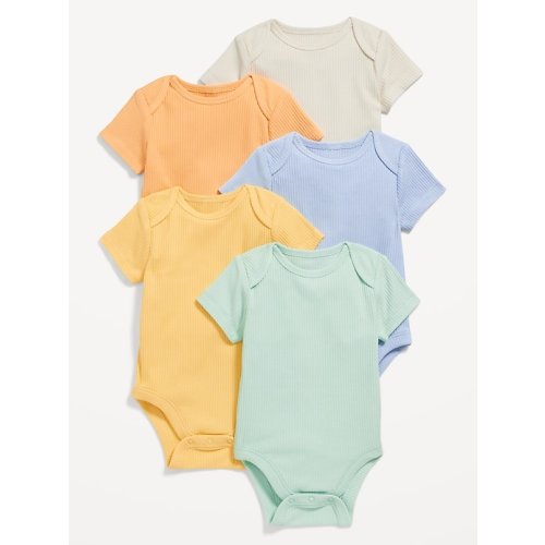 Unisex Short-Sleeve Bodysuit 5-Pack for Baby