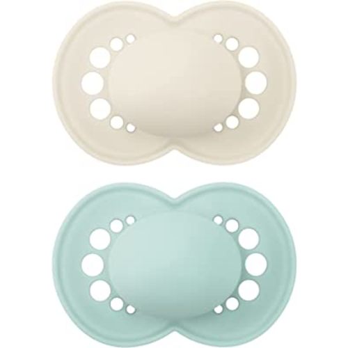 MAM Original Matte Pacifier (1 Sterilizing Pacifier Case), 6 Plus Months, Unisex Baby Pacifier, Best Pacifiers for Breastfed Babies, 6-16 Months (Pack of 2)