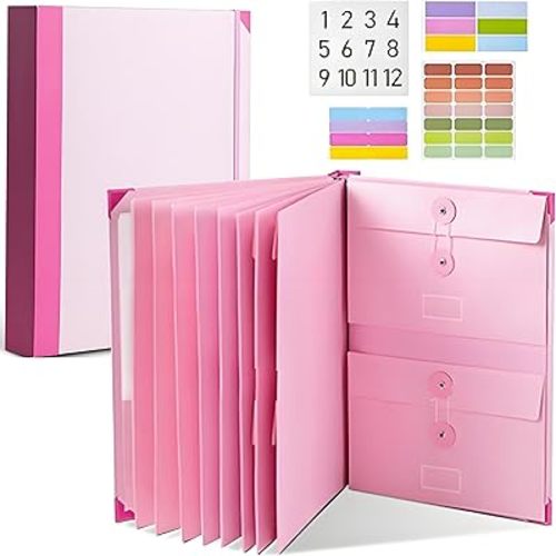 Folio Document Organizer, Folio Folders with Pockets, Family Important Document Organizer Binder, Life Binder Organizer Kit for Documents