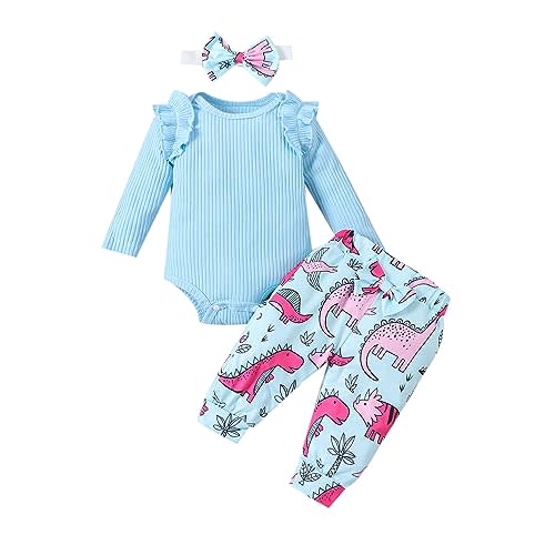 VINUOKER Preemie Newborn Baby Girls Outfits set long Sleeve Cotton Pants Sets Infant Fall Winter Clothes