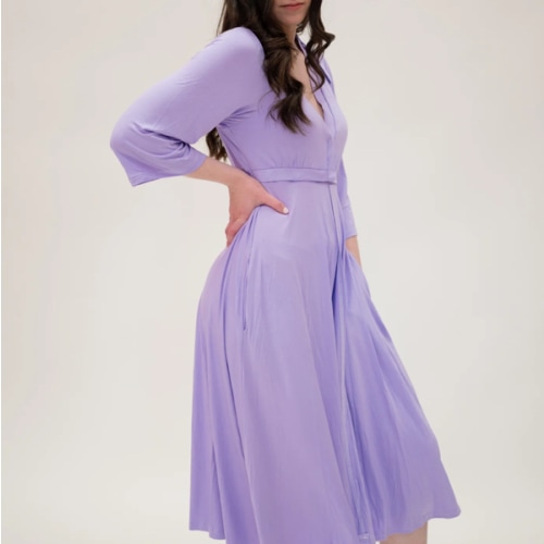 Lila Labor & Postpartum Gown in Lilac