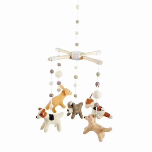 Boiled Wool Puppy Mobile | Mud Pie