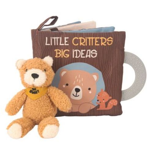 Lambs & Ivy Woodland/forest Developmental Soft Book & Bear Plush Toy Gift Set