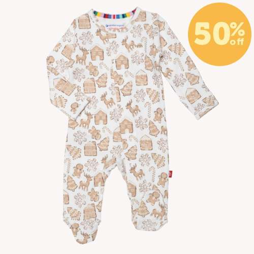 gingerbread lane organic cotton magnetic parents favorite footie – Magnetic Me