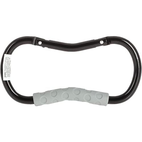 Nuby Large Handy Hook Carabiner Stroller Clip with Textured Soft Grip (Black)