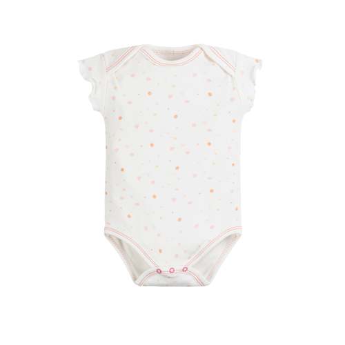 Onesie/Bodysuit - Flutter Sleeves - Pink Dots