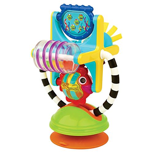 Sassy Fishy Fascination Station 2-in-1 Suction Cup High Chair Toy, Developmental Tray Toy for Early Learning, Ages 6+ Months