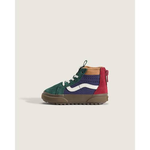 Toddler Sk8-Hi Zip Water Resistant Gum Shoe in Blue / Green | Vans