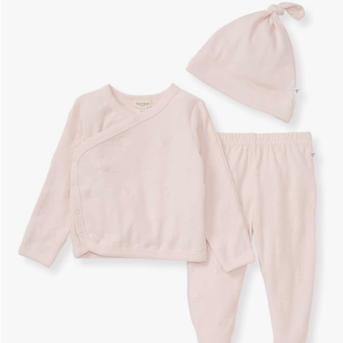 Burt's Bees Baby Unisex-Baby Take Me Home Set, 3-piece Top, Pant, and Hat Bundle, 100% Organic Cotton