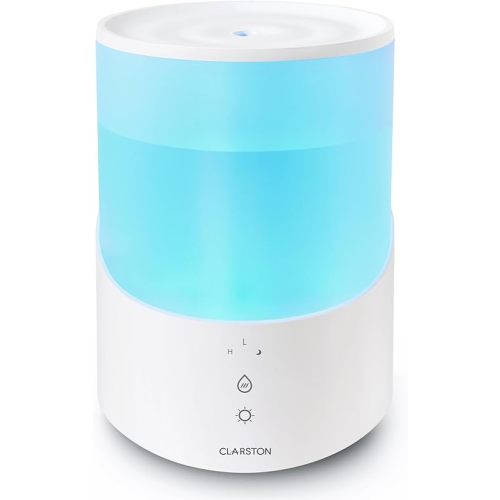 Humidifier for Bedroom, 2.5L Cool Mist Humidifier with Essential Oils Diffuser and Nightlight, Top Fill Humidifiers for Home, Auto Shut-off