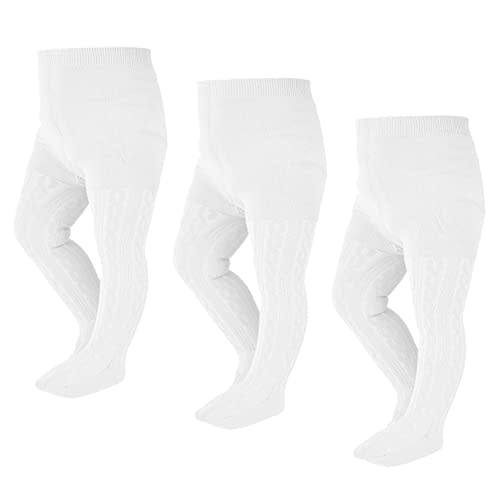 EPEIUS Baby Girl Tights Thick Cable Knit Leggings Stockings Cotton Pantyhose for Newborn Infant Toddler 3/4/5/6 Pack
