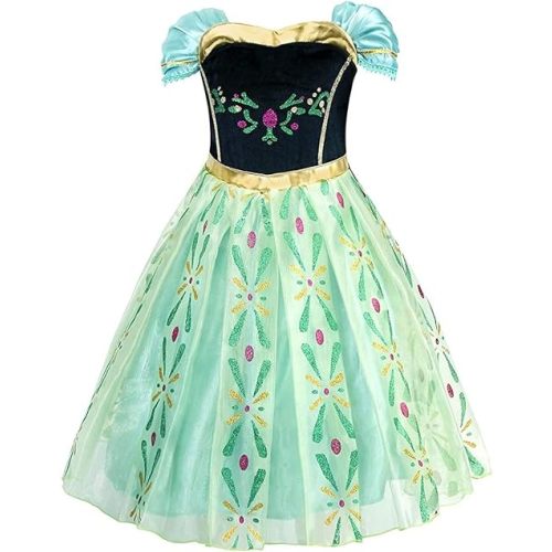 Green Girls Cosplay Dance Dress Princess Costume