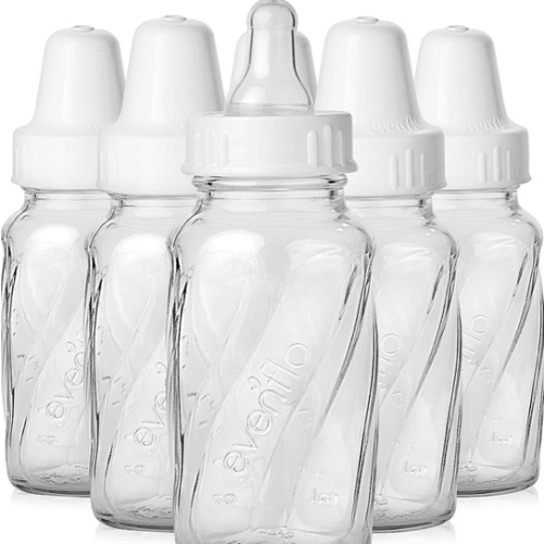 Evenflo Feeding Classic Glass, Twist Bottles, 4 Oz, 6 Bottles.