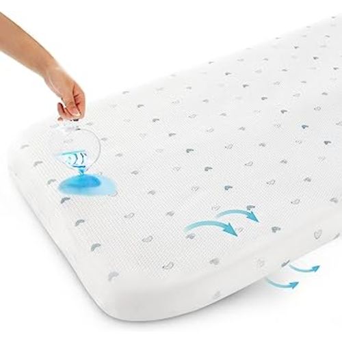 Bassinet Mattress Pad (16” x 32”), Fit for Dream On Me Karley & Poppy Traveler Portable Bassinet, Waterproof Breathable Soft Baby Foam with Removable Zippered Cover