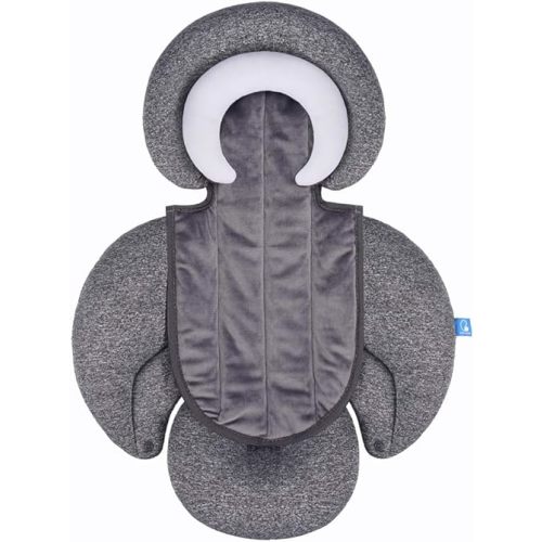 COOLBEBE New 2-in-1 Babybody Supports for Baby Newborn Infants - Extra Soft Stroller Cushion Pads Car Seat Insert, Perfect for Carseats, Strollers, Swings, Grey