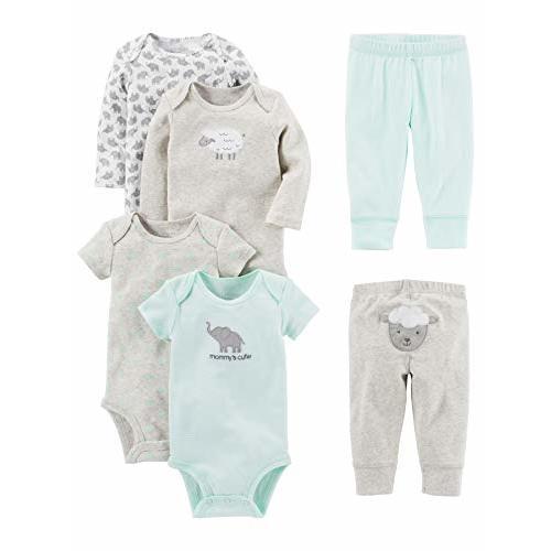 Simple Joys by Carter's unisex-baby 6-piece Bodysuits (Short and Long Sleeve) and Pants Set