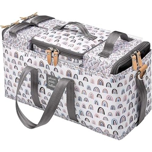 Petunia Pickle Bottom Inter-Mix Deluxe Kit | 3-in-1 Grid Caddy Organizer w/Lightweight Packing Cubes | Keep Everything Organized in Diaper Bag, Stroller, or Nursery - Unity