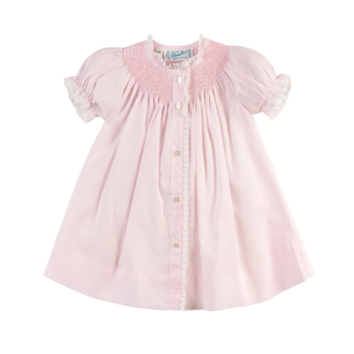 Feltman Brothers Classic Smocked Daygown in Pink - NB