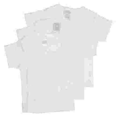 Bambini 3-Pack White Side Snap Short Sleeve Infant T-Shirt for Newborns, Unisex